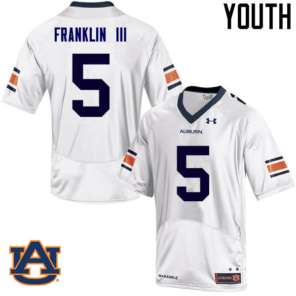 Youth Auburn Tigers #5 John Franklin III College Football Jerseys Sale-White